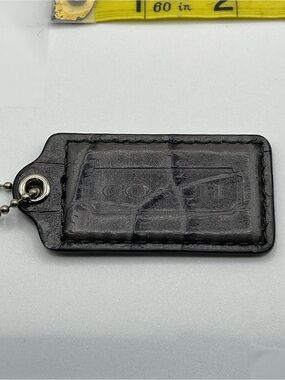 Coach Grey Crocodile Embossed Hang Tag